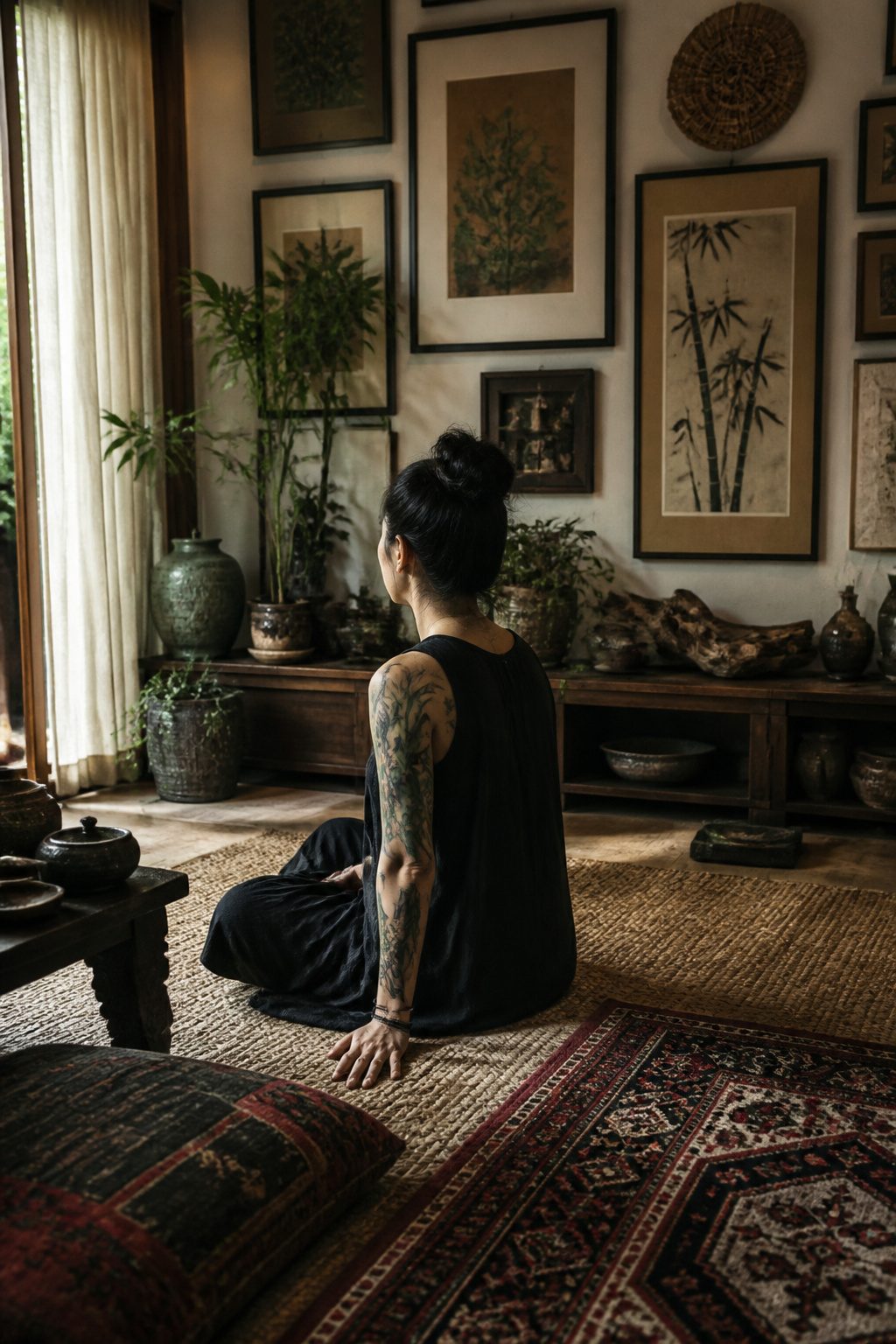 8 Arm Sleeve Tattoos for Women: Styles and Ideas 2026 7 Bamboo tattoo design representing cultural heritage.