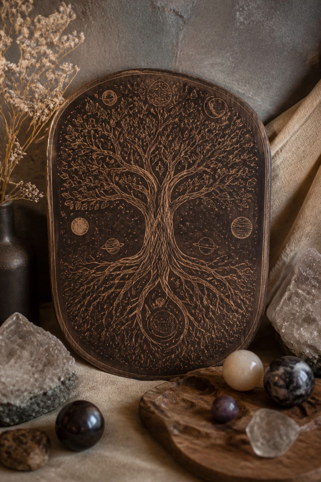 Ethereal Tattoo Ideas: Designs Drawn from Myth and Sky 4 Tree of Life tattoo with cosmic roots and branches.