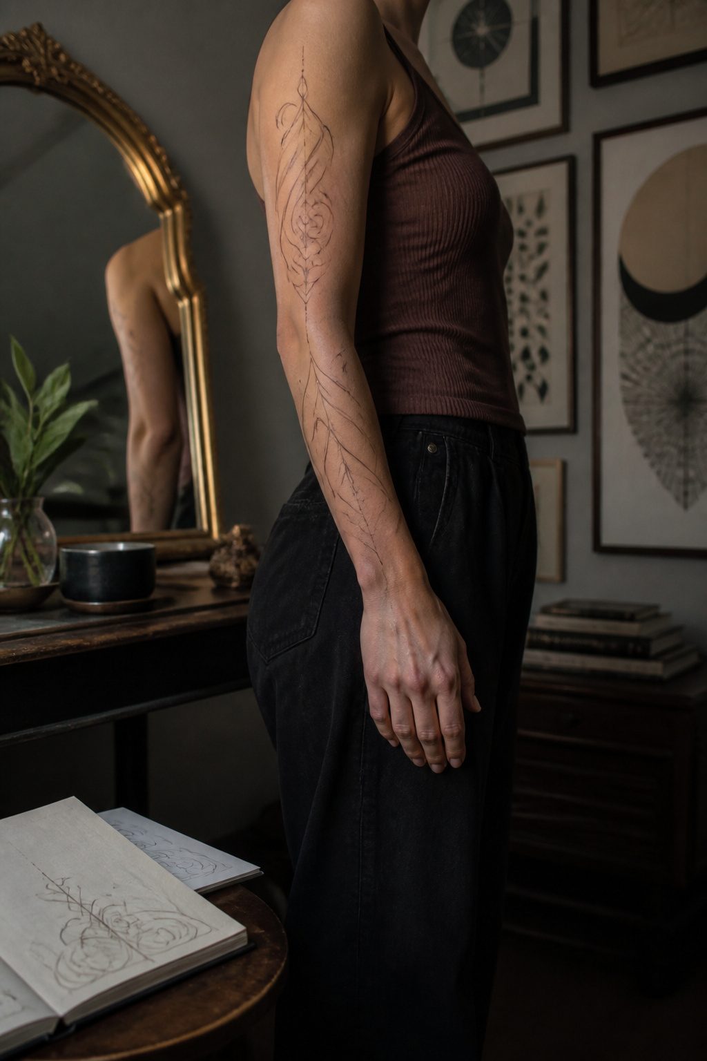 Fine Line Tattoos for Women: 8 Ideas for Minimal, Lasting Ink 7 Fine line abstract and ornamental tattoos tracing the collarbone and wrist.