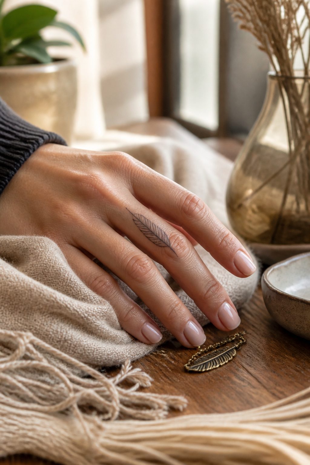 30 Finger Tattoo Ideas for Women: 2026 Guide to Tiny, Meaningful Ink 20 Feather tattoo on the side of a middle finger.
