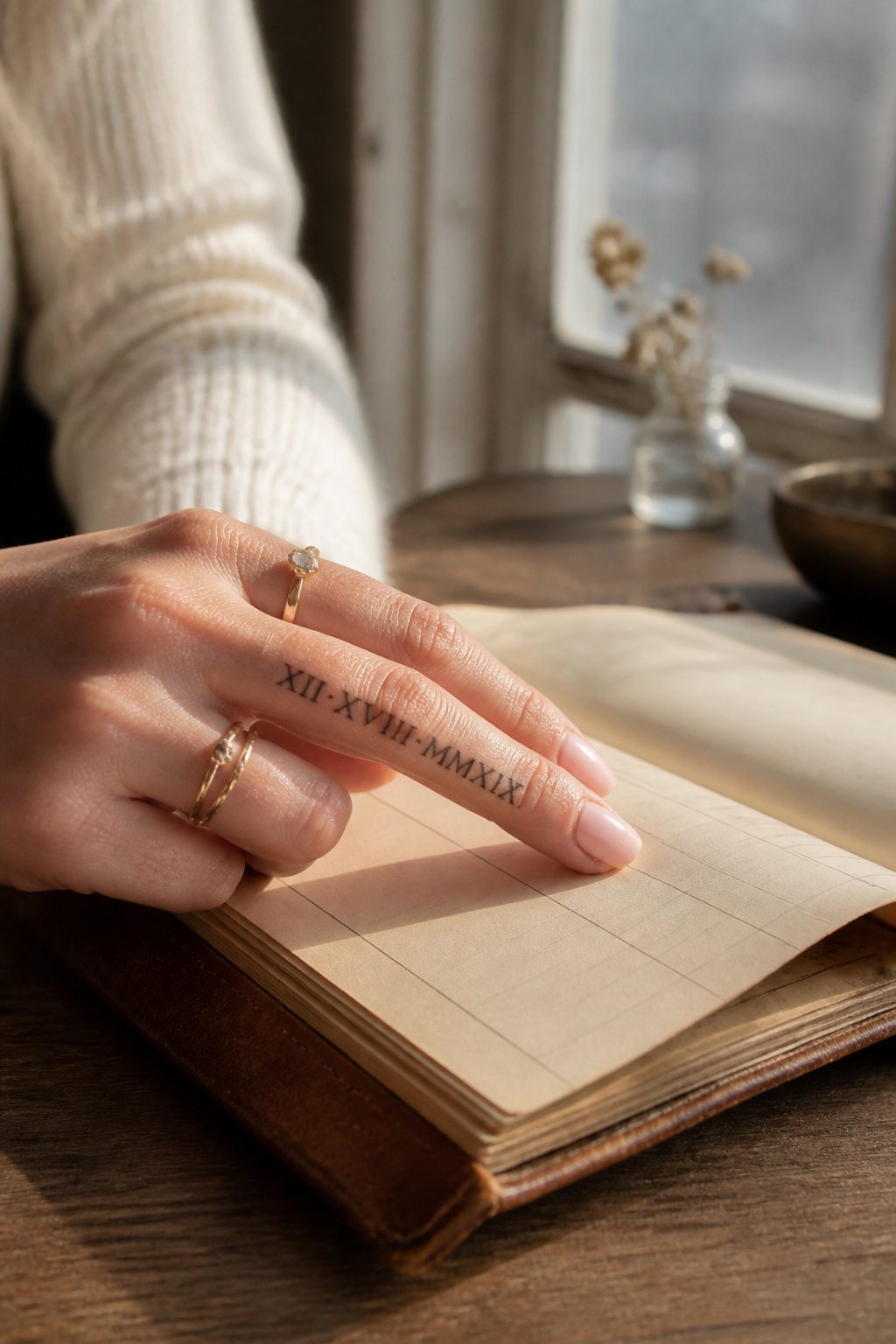 30 Finger Tattoo Ideas for Women: 2026 Guide to Tiny, Meaningful Ink 11 Roman numerals tattoo on the side of a finger.