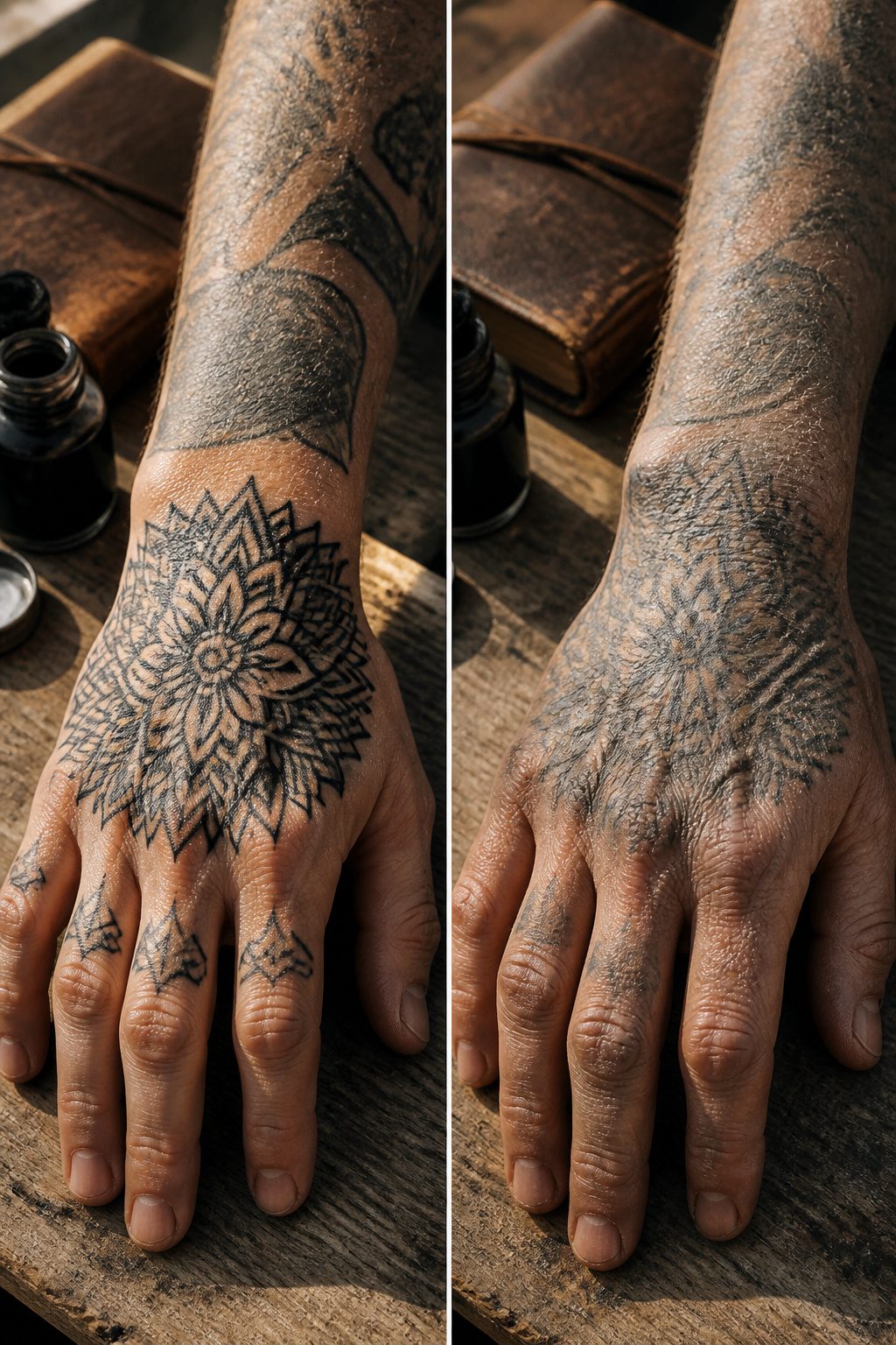 10 Hand Tattoo Ideas for Guys: Designs & Styles for 2026 11 Illustration of fading hand tattoos.