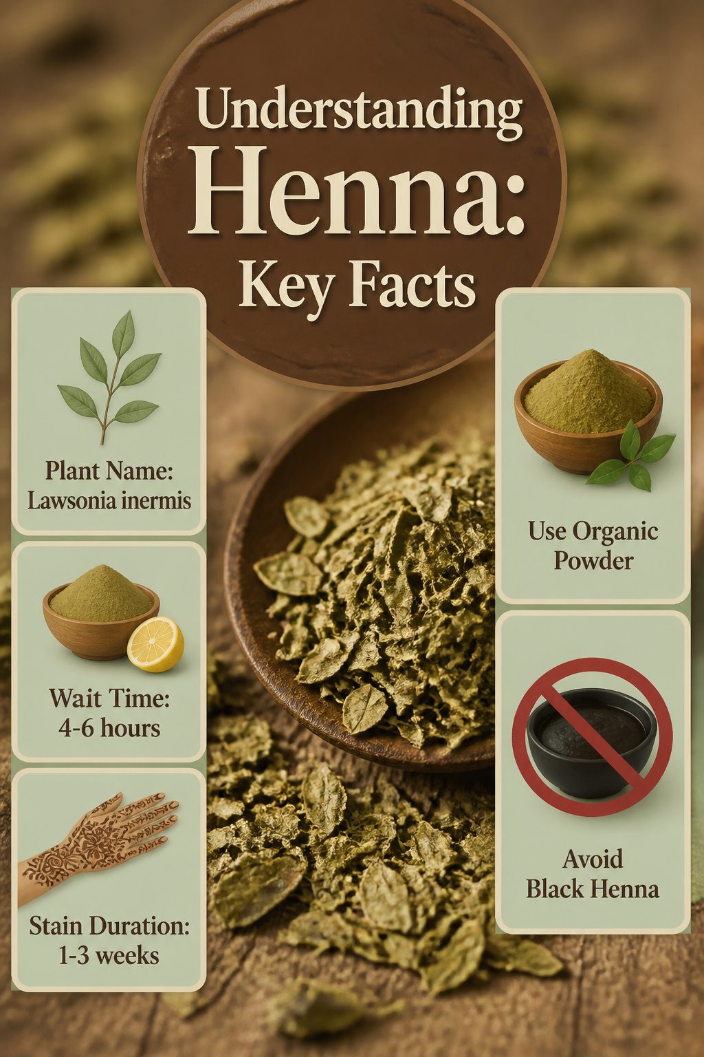 10 Henna Tattoo Designs for Beginners and Special Occasions 11 An informational image about the key facts of henna.