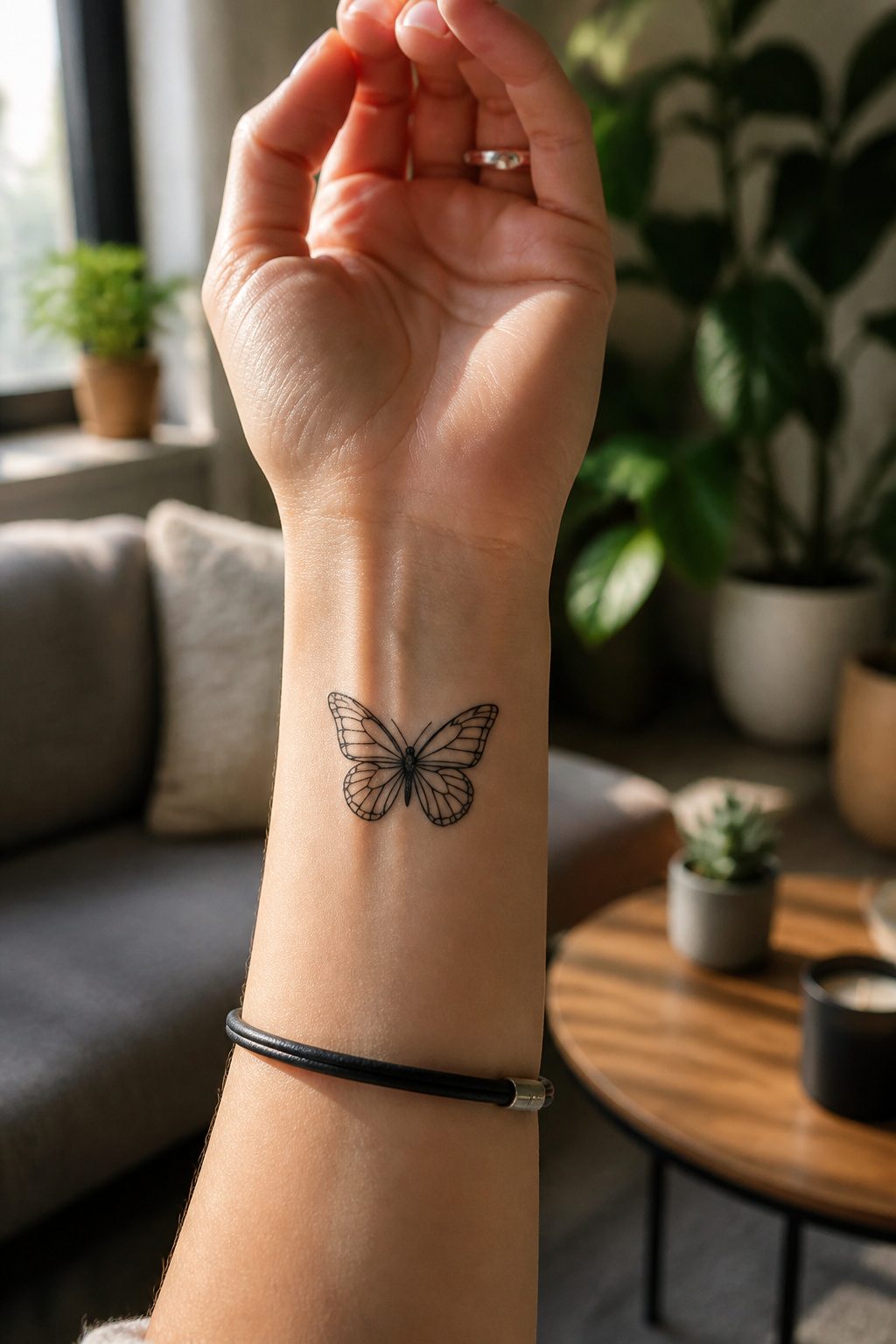 12 Little Tattoo Ideas for Women: Simple, Small Designs 1 A small butterfly tattoo inked behind the ear.