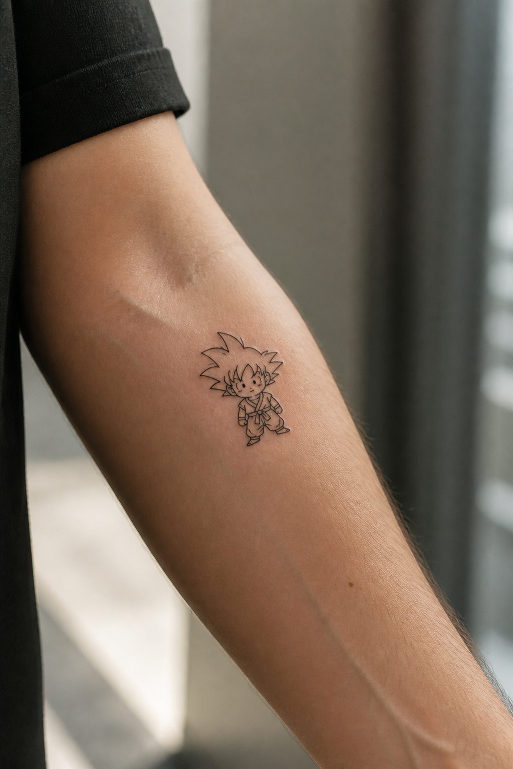 40 Small Tattoo Ideas for Men: Mini Designs That Mean Something 29 A small tattoo inspired by anime on a man's skin.