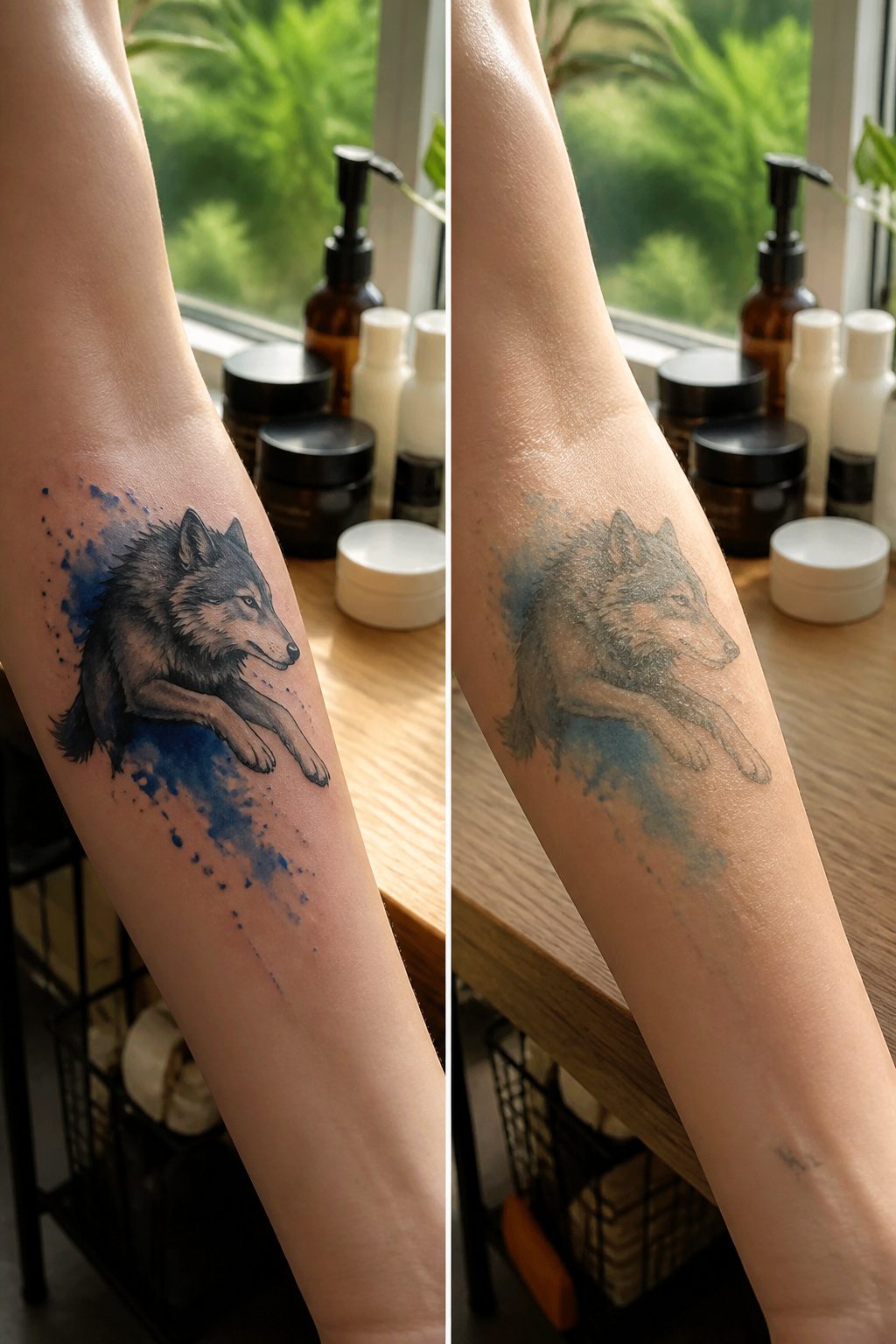 6 Watercolor Tattoo Essentials for 2026: Style, Care & Longevity 4 Watercolor tattoo showing lighter pigments on skin.